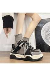 Gray Platform Sneakers